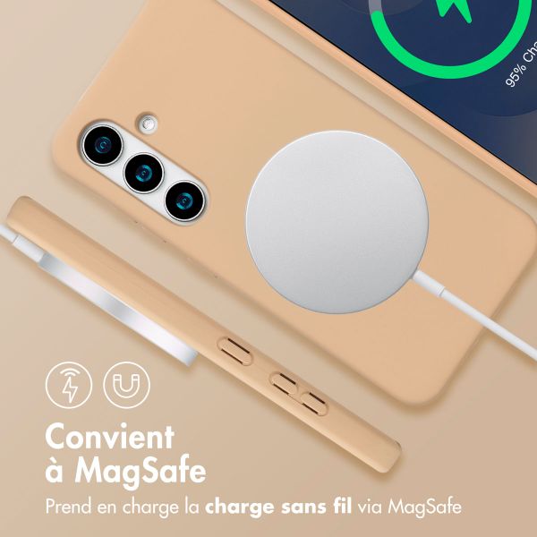 imoshion Coque arrière Color avec cordon amovible et MagSafe Samsung Galaxy S24 / S25 - Beige