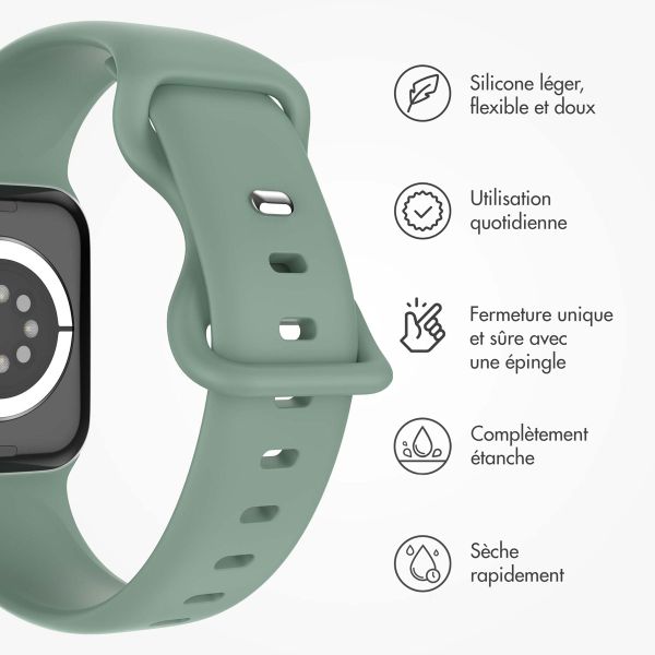 imoshion Bracelet en silicone⁺ Apple Watch Series 1 t/m 11 / SE / Ultra (44/45/46/49 mm) - Taille M/L - Pine