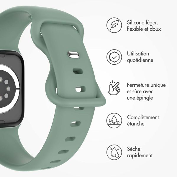 imoshion Bracelet en silicone⁺ Apple Watch Series 1 á 10 / SE / Ultra (2) (44/45/46/49 mm) - Pine - Taille M/L