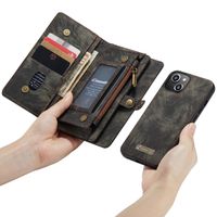 CaseMe Etui de téléphone de luxe en cuir deux iPhone 13 Mini