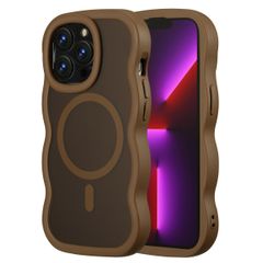 Selencia Coque arrière Wavy avec MagSafe Apple iPhone 13 Pro - Mocha Brown