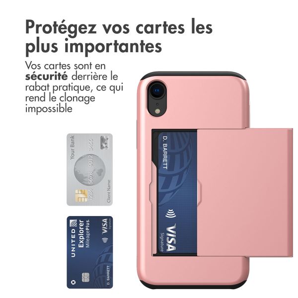 imoshion Coque arrière avec porte-cartes Apple iPhone Xr - Rose Doré
