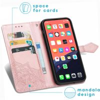 imoshion Etui de téléphone portefeuille Mandala iPhone 13 - Rose or