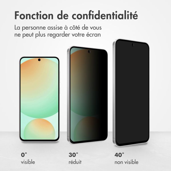 Accezz Protection d'écran en verre trempé Privacy Samsung Galaxy A36 / A56 / S24 FE