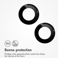 imoshion Lot de 2 protections d'objectif de caméra Apple iPhone 15 / 15 Plus - Noir