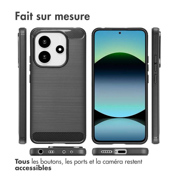 imoshion Coque Brushed Xiaomi Redmi Note 14 (4G) - Noir