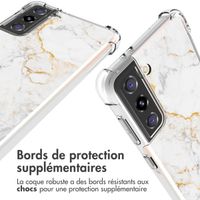 imoshion Coque Design avec cordon Samsung Galaxy S21 - White Marble