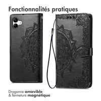 imoshion Etui de téléphone portefeuille Mandala Samsung Galaxy A04 - Noir