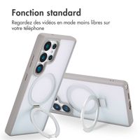 Accezz Coque Ring Stand avec MagSafe Samsung Galaxy S25 Ultra - Grey