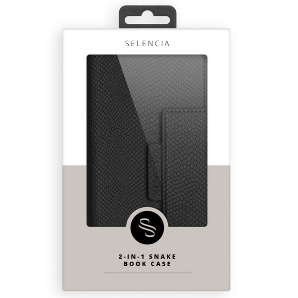 Selencia Etui portefeuille serpent amovible 2-en-1 Llyr Samsung Galaxy S21 Plus - Noir