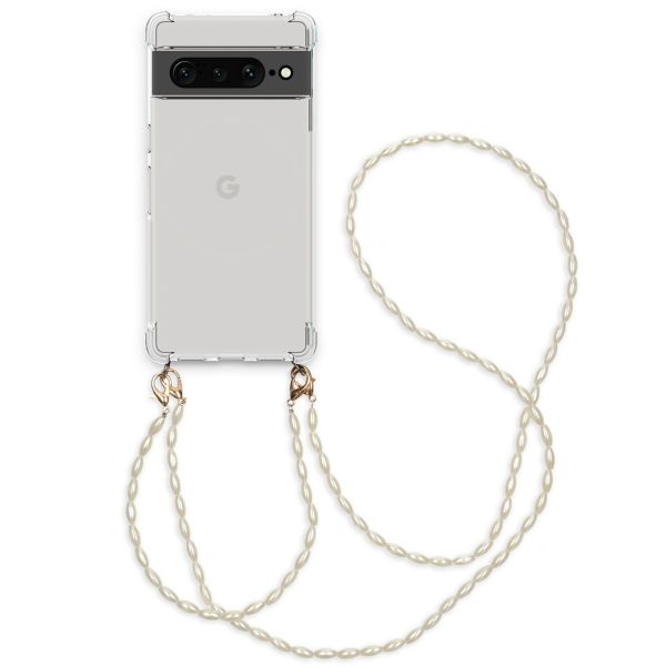 imoshion Coque avec dragonne + bracelet - Perles Google Pixel 7 Pro - Transparent