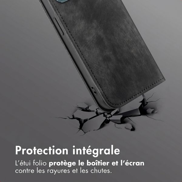 Étui de téléphone portefeuille Slim Oppo A6 (5G) - Noir