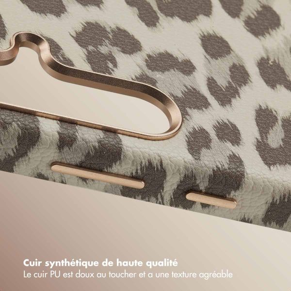 Selencia Coque Sabi imprimé panthère avec MagSafe Samsung Galaxy S24 - Soft Ivory