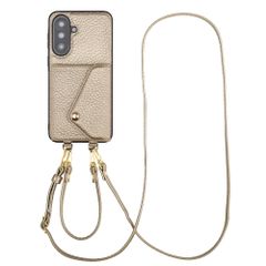 Selencia Coque de télephone Sera avec cordon et porte-cartes enveloppe Samsung Galaxy A37 (5G) - Champagne