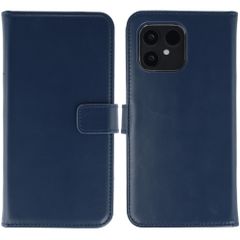 Selencia Étui portefeuille en cuir véritable Fairphone 6 - Bleu foncé