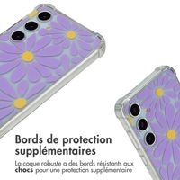 imoshion Coque Design avec cordon Samsung Galaxy A55 - Tropical Violet Flowers Connect