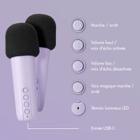 imoshion Sing & Shine Karaoke Set - Enceinte et 2 micros - Lavender Lilac