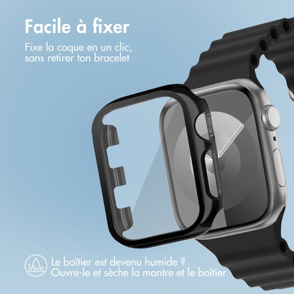 imoshion Coque rigide brillante à couverture complète pour Apple Watch Series 1 / 2 / 3 - 38 mm - Noir