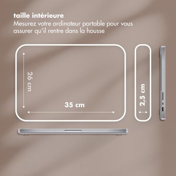 Selencia Pochette ordinateur Puffy 15-16 pouces - Mocha Brown