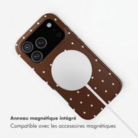 Selencia Coque arrière Vivid avec MagSafe Apple iPhone 17 Pro Max - Happy Dots Chocolate