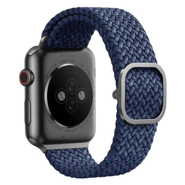 Uniq Bracelet tressé Aspen Apple Watch Series 1 t/m 9 / SE (38/40/41 mm) | Series 10 / 11 (42 mm) - Oxford Blue