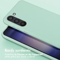 Selencia Coque silicone avec cordon amovible Samsung Galaxy S23 - Turquoise