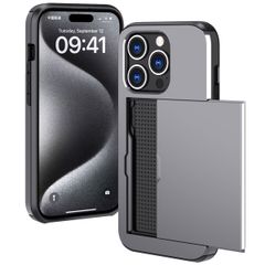 imoshion Coque arrière avec porte-cartes iPhone 15 Pro - Gris