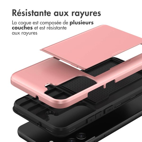 imoshion Coque arrière avec porte-cartes Samsung Galaxy S21 - Rose Doré
