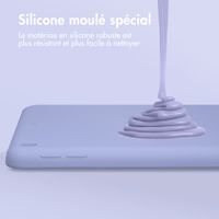 Accezz Coque Liquid Silicone Apple iPad 9 (2021) 10.2 pouces / iPad 8 (2020) 10.2 pouces / iPad 7 (2019) 10.2 pouces - Lila