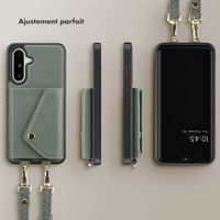 Selencia Coque à cordon avec porte-cartes enveloppe Sera Samsung Galaxy A36 / A56 - Sage Green