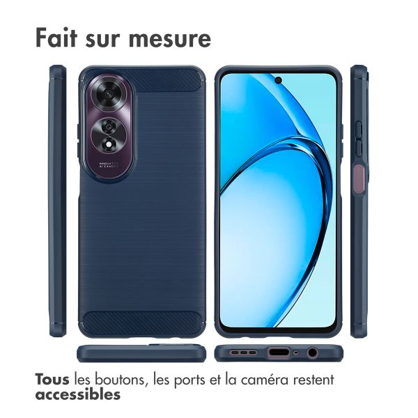 imoshion Coque Brushed Oppo A60 4G - Bleu foncé