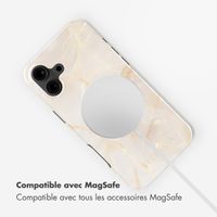 Selencia Coque arrière Vivid avec MagSafe Apple iPhone 16 - Golden Beige Marble