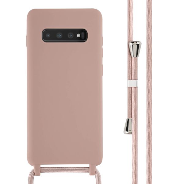 imoshion Coque en silicone avec cordon Samsung Galaxy S10 Plus - Sand Pink