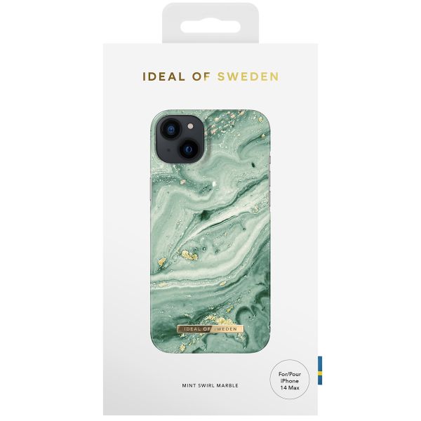 iDeal of Sweden Coque Fashion iPhone 14 Plus - Mint Swirl Marble