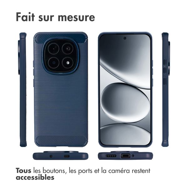 imoshion Coque Brushed Xiaomi Redmi Note 15 Pro Plus (5G) - Bleu foncé