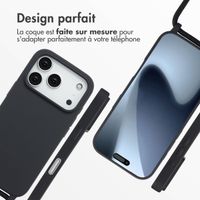 imoshion Coque en silicone avec cordon Apple iPhone 17 Pro - Noir