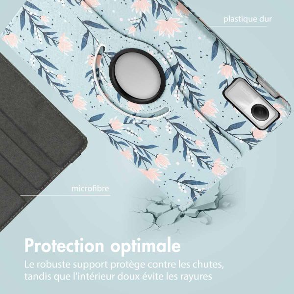 imoshion Coque tablette Design rotatif à 360° Xiaomi Redmi Pad SE - Flowers