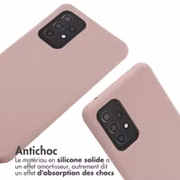 imoshion Coque en silicone avec cordon Samsung Galaxy A52(s) (5G/4G) - Sand Pink