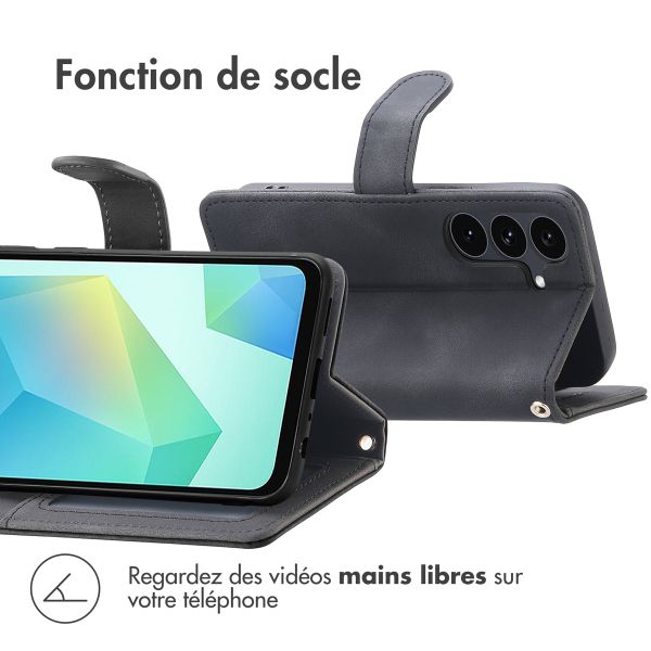 imoshion Etui de télephone portefeuille avec cordon Samsung Galaxy S25 FE - Noir