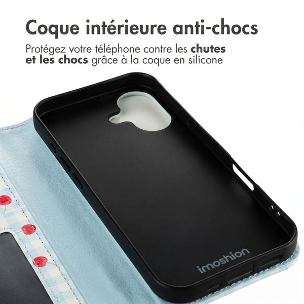 imoshion Étui de télephone portefeuille Design Apple iPhone 17 - Cherry Check