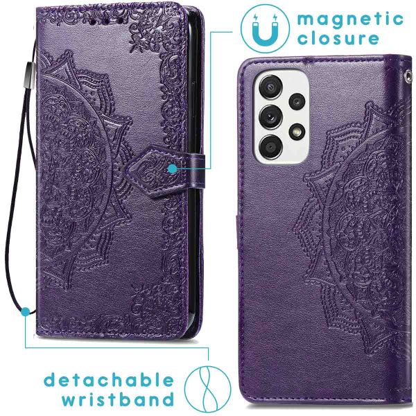 imoshion Etui de téléphone portefeuille Mandala Samsung Galaxy A33 - Violet