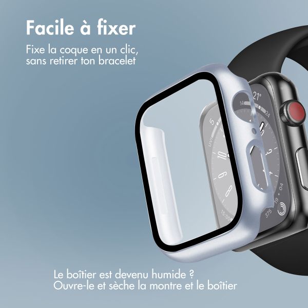 imoshion Coque rigide à couverture complète Apple Watch 7 / 8 / 9 - 45 mm - Argent