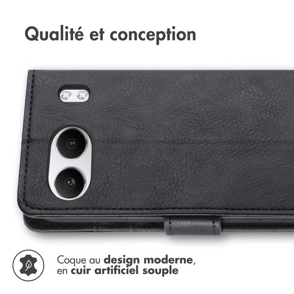 imoshion Étui de téléphone portefeuille Luxe OnePlus Nord 4 - Noir