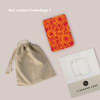 Selencia Étui de liseuse portefeuille Vivid Kobo Clara Colour / Clara BW - Tropical Vibes Apricot