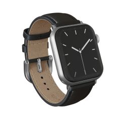 Burga Bracelet en cuir véritable Apple Watch Series 1 - 9 / SE (38/40/41 mm) | Series 10 / 11 (42 mm) - Don't Text / Silver