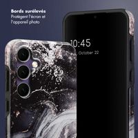 Selencia Coque arrière Vivid Samsung Galaxy S24 FE - Chic Marble Black