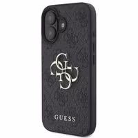 Guess Coque 4G Metal Logo Backcover Apple iPhone 16 - Noir