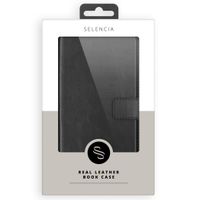 Selencia Étui portefeuille en cuir véritable Samsung Galaxy S21 Plus - Noir
