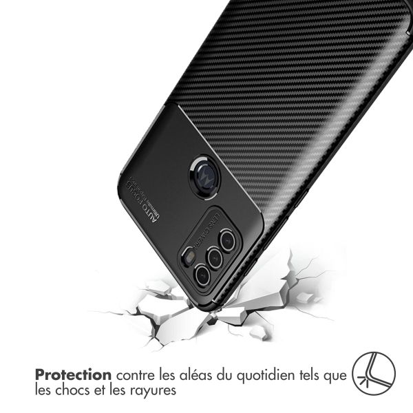 imoshion Coque silicone Carbon Motorola Moto G50 - Noir