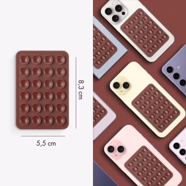 Selencia Pack de 2 Supports de téléphone à ventouse - Terracotta
